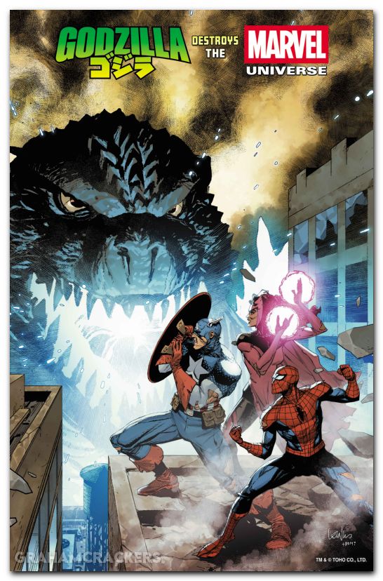 Godzilla Destroys The Marvel Universe #1 (2025) yu foil variant