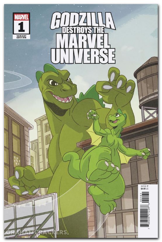 Godzilla Destroys The Marvel Universe #1 (2025) galloway animation variant