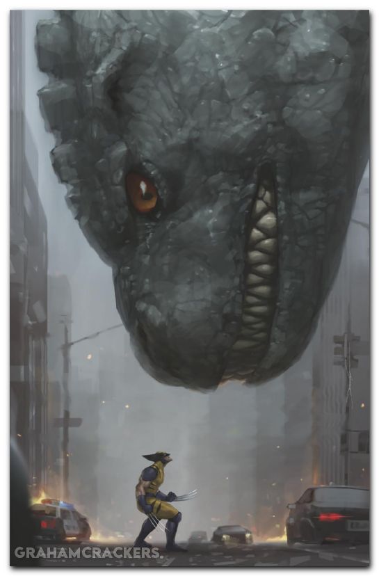 Godzilla Destroys The Marvel Universe #3 (2025) lee virgin variant