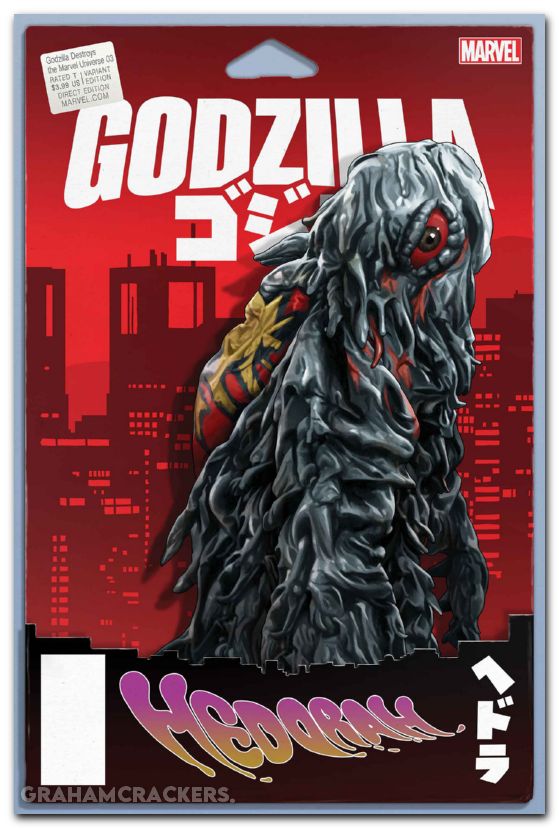 Godzilla Destroys The Marvel Universe #3 (2025) christopher action figure variant