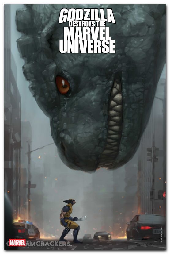 Godzilla Destroys The Marvel Universe #3 (2025) lee variant