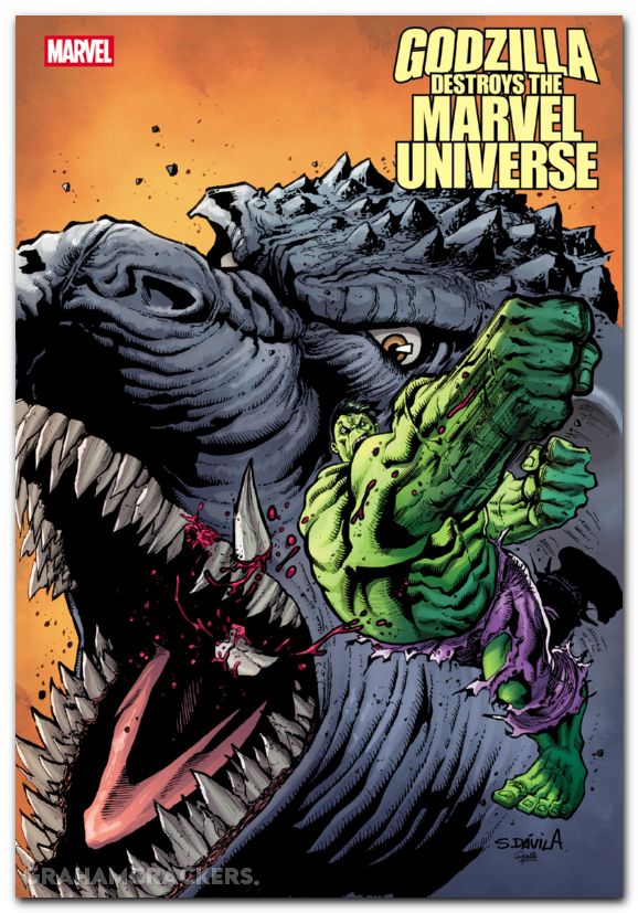 Godzilla Destroys The Marvel Universe #4 (2025) davila fan favorite variant