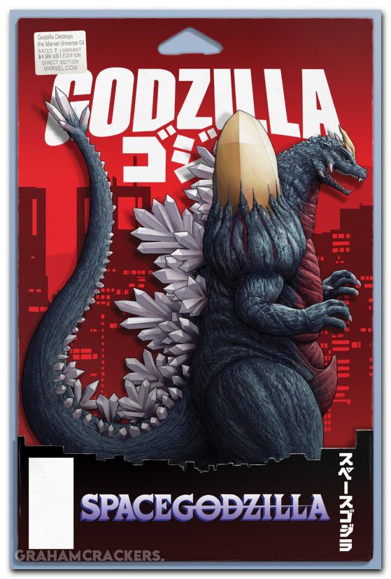 Godzilla Destroys The Marvel Universe #4 (2025) christopher action figure variant