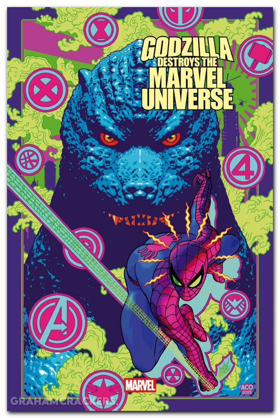 Godzilla Destroys The Marvel Universe #4 (2025) aco variant