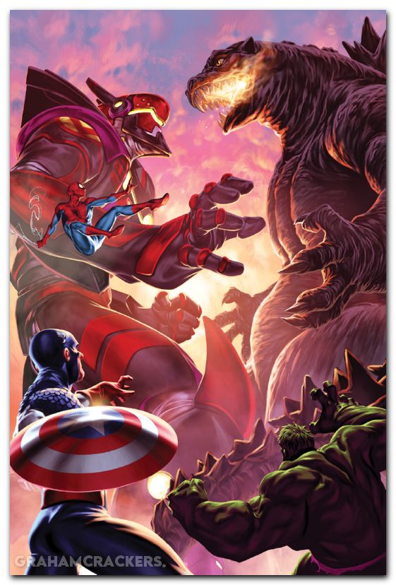 Godzilla Destroys The Marvel Universe #5 (2025) brooks virgin variant