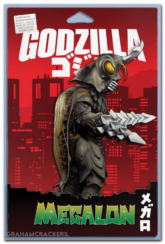 Godzilla Destroys The Marvel Universe #5 (2025) christopher action figure variant