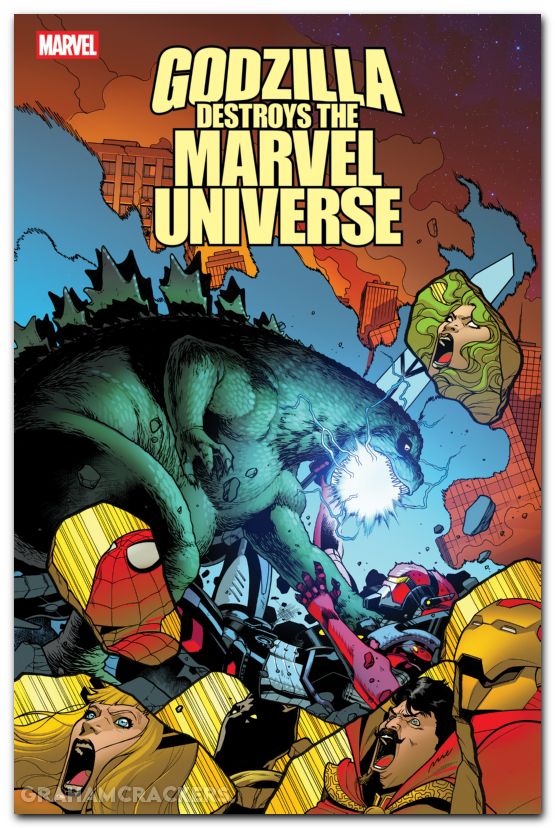 Godzilla Destroys The Marvel Universe #5 (2025) perez variant