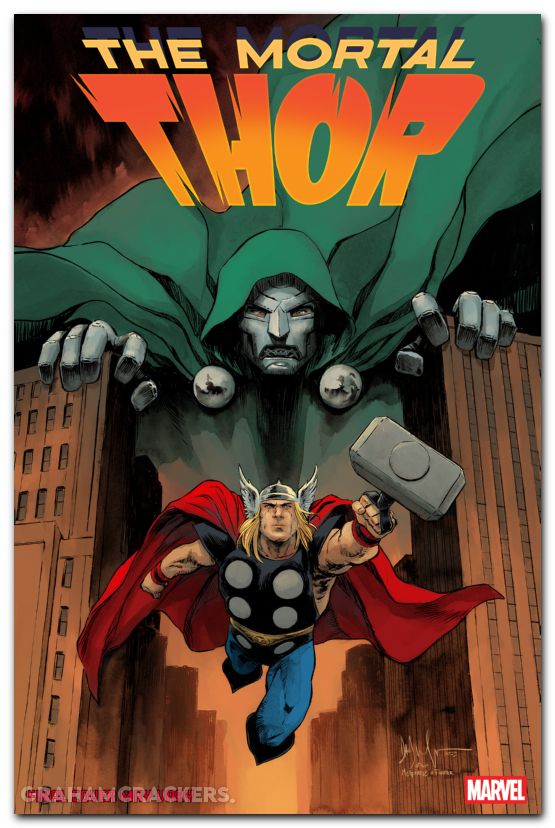 Thor #8 (2025) wachter doom homage variant