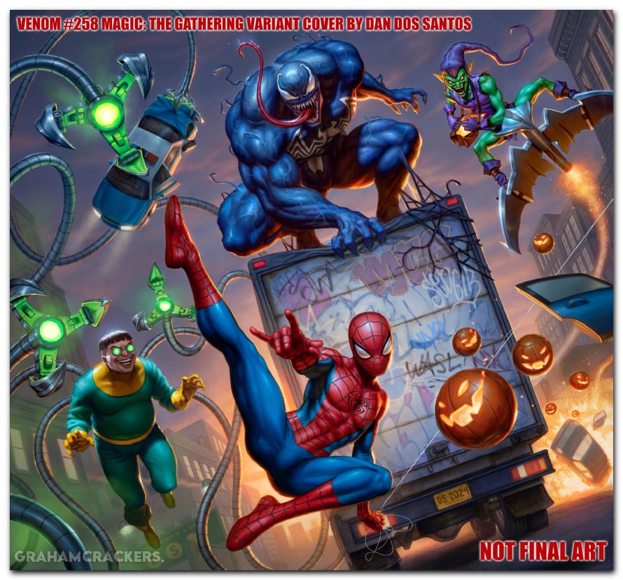 Venom #258 (2025) dos santos magic the gathering variant