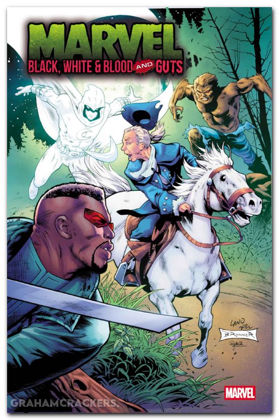 Marvel Black White And Blood And Guts #1 (2025) land 250th homage variant
