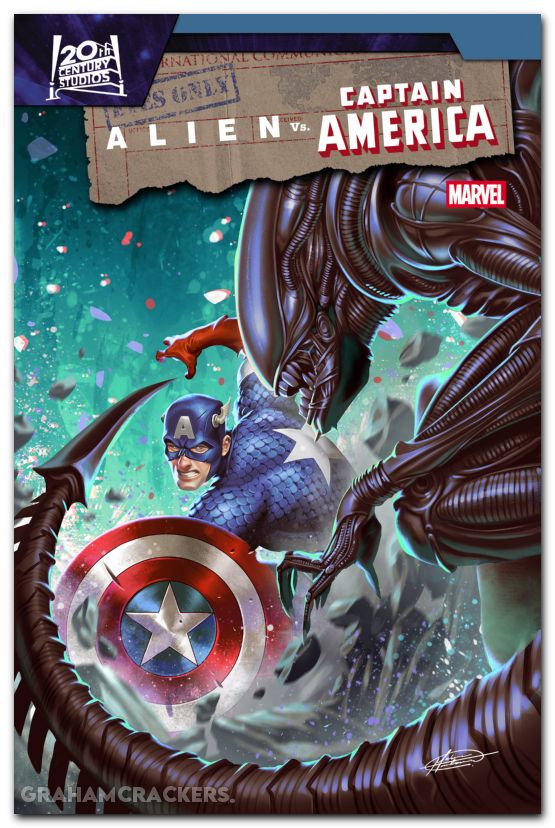 Alien Vs Captain America #4 (2025) manhanini variant