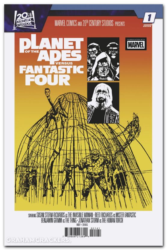 Planet Of The Apes Vs Fantastic Four #1 (2026) noto movie homage variant