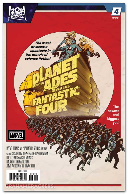 Planet Of The Apes Vs Fantastic Four #4 (2026) perez movie homage variant
