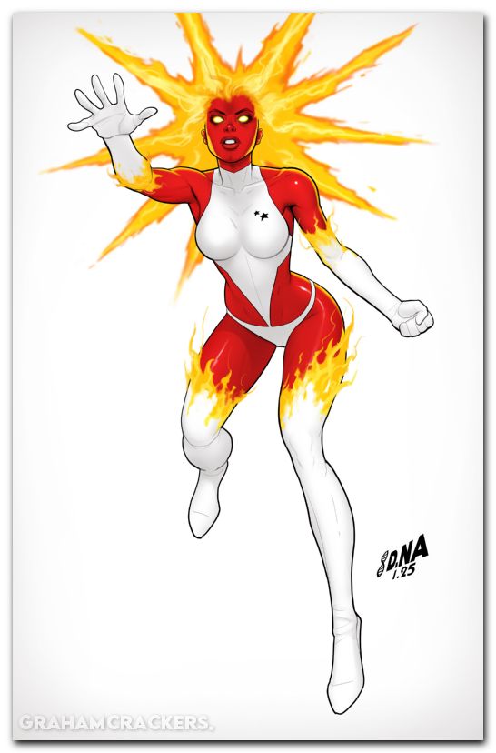 Captain Marvel Dark Past #1 (2026) nakayama color block white virgin variant