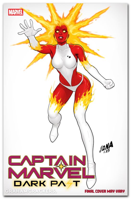 Captain Marvel Dark Past #1 (2026) nakayama color block white variant