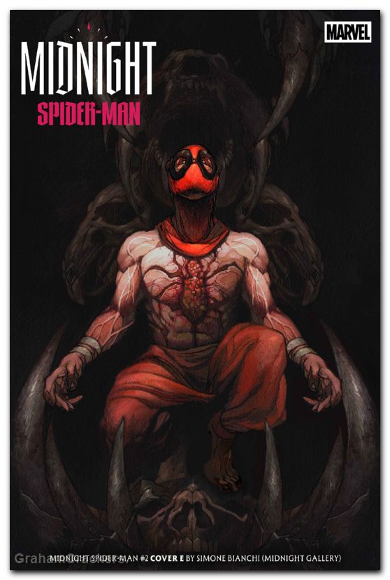 Midnight Spider-Man #2 (2026) cover e bianchi midnight gallery variant