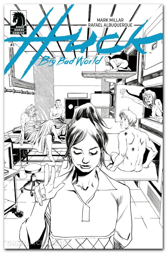 Huck Big Bad World #3 (2025) cover b albuquerque b&w variant