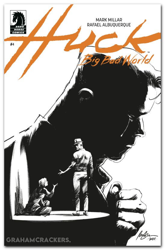 Huck Big Bad World #4 (2025) cover b albuquerque b&w variant