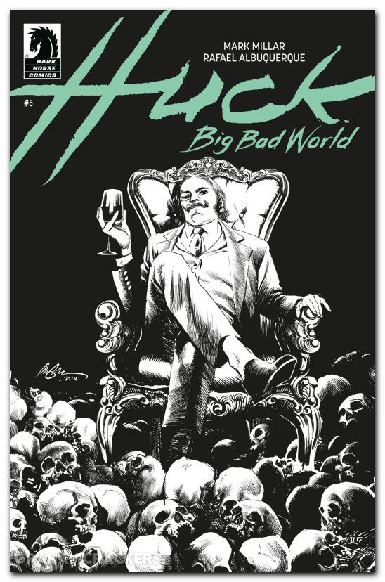 Huck Big Bad World #5 (2025) cover b albuquerque b&w variant