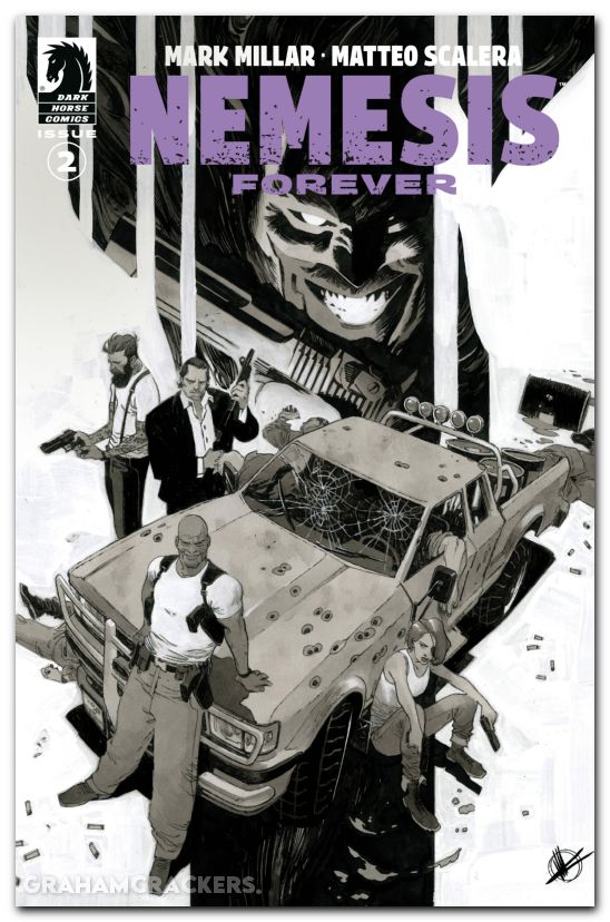 Nemesis Forever #2 (2025) cover b scalera b&w variant