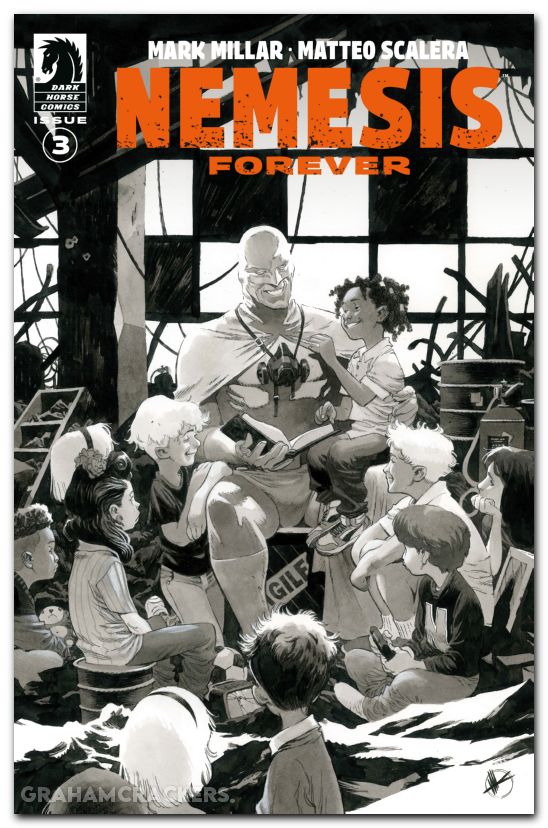Nemesis Forever #3 (2025) cover b scalera b&w variant