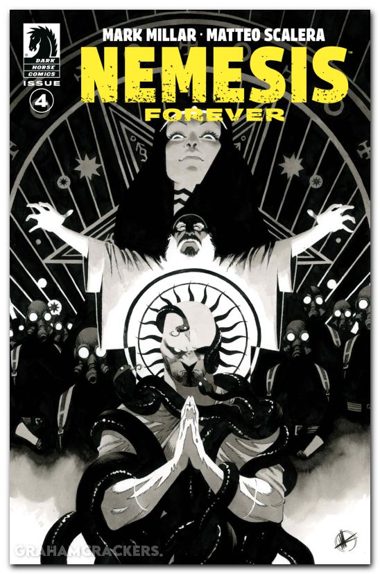 Nemesis Forever #4 (2025) cover b scalera b&w variant
