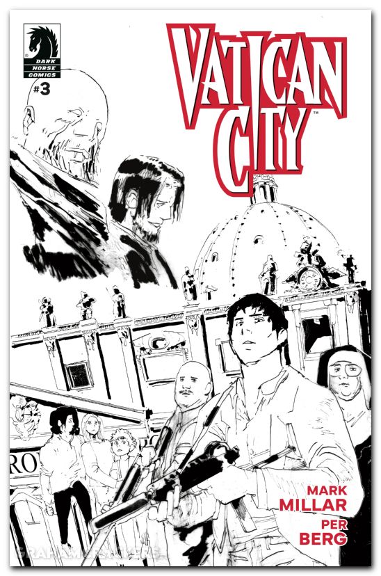 Vatican City #3 cover b b&w berg variant