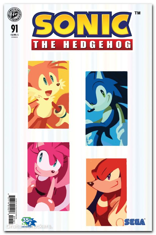 Sonic The Hedgehog #91 (2018) cover f fourdraine foil variant