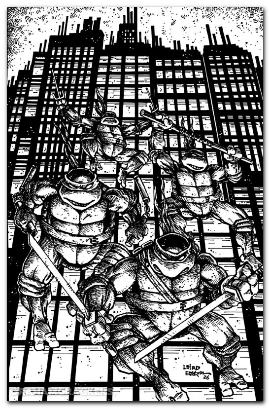 Teenage Mutant Ninja Turtles #20 (2024) 300th issue special cover h eastman b&w virgin variant