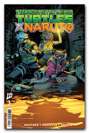 Teenage Mutant Ninja Turtles X Naruto #3 (2024) cover b prasetya variant