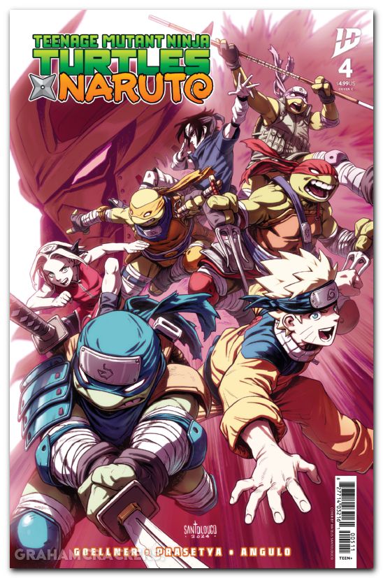 Teenage Mutant Ninja Turtles X Naruto #4 (2024) cover c santolouco variant