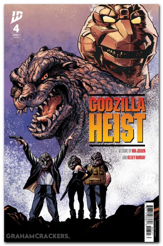 Godzilla Heist #4 (2025) cover b tunica movie poster variant