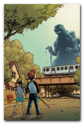 Godzilla Vs America Chicago #1 (2025) cover d burnham variant