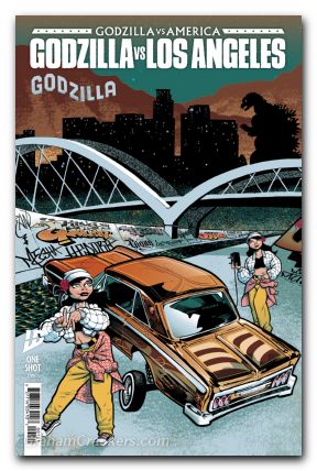 Godzilla Vs America Los Angeles #1 (2025) cover b gonzo variant