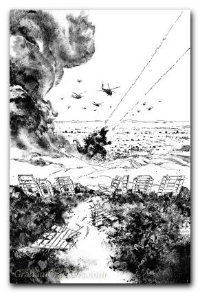 Godzilla Vs America Los Angeles #1 (2025) cover c hardman b&w virgin variant