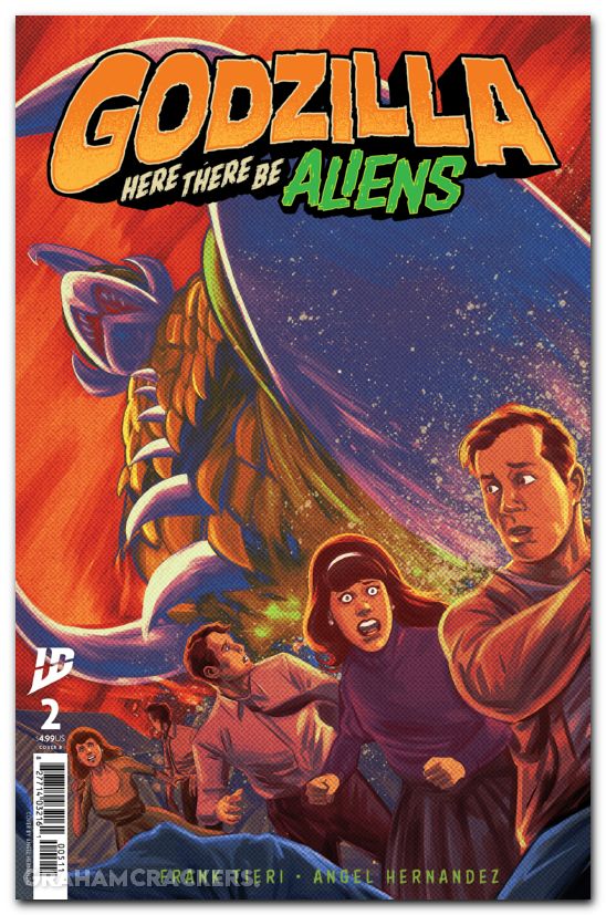Godzilla Here There Be Aliens #2 (2025) cover b hernandez variant