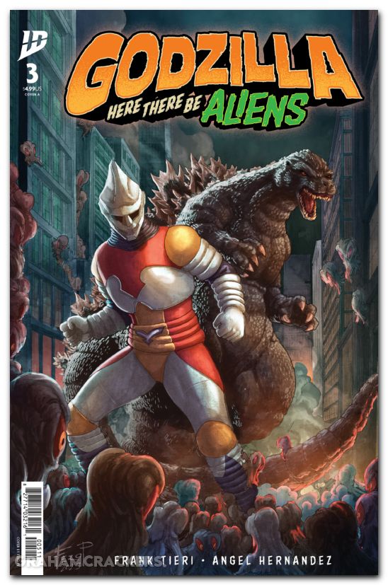 Godzilla Here There Be Aliens #3 (2025) cover a