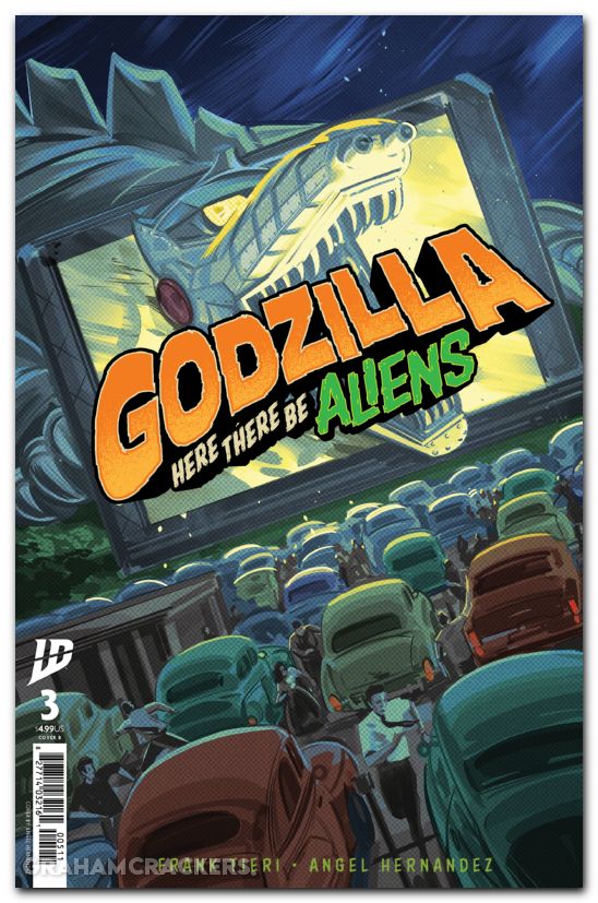 Godzilla Here There Be Aliens #3 (2025) cover b hernandez variant
