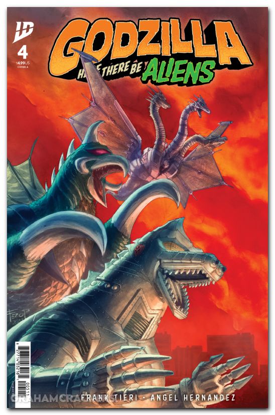 Godzilla Here There Be Aliens #4 (2025) cover a
