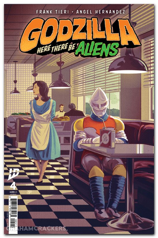 Godzilla Here There Be Aliens #4 (2025) cover b hernandez variant