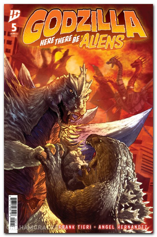 Godzilla Here There Be Aliens #5 (2025) cover a