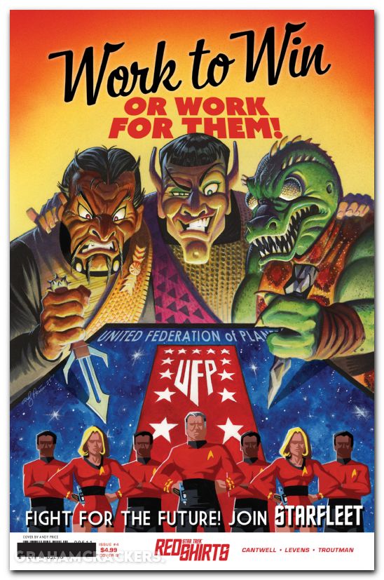 Star Trek Red Shirts #4 (2025) cover b price federation recruitment variant