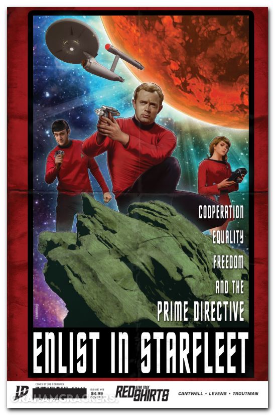 Star Trek Red Shirts #5 (2025) cover b corroney federation recruitment variant