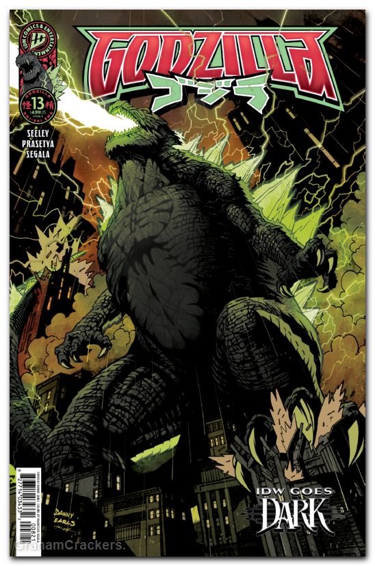 Godzilla #13 (2025) cover d earls idw goes dark variant