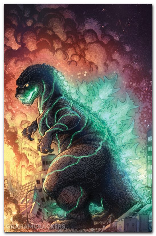 Godzilla #1 (2025) cover i adams virgin variant