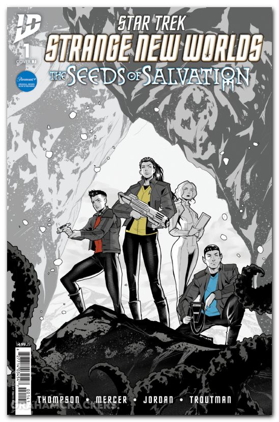 Star Trek Strange New Worlds The Seeds Of Salvation #1 (2025) cover d mercer b&w variant