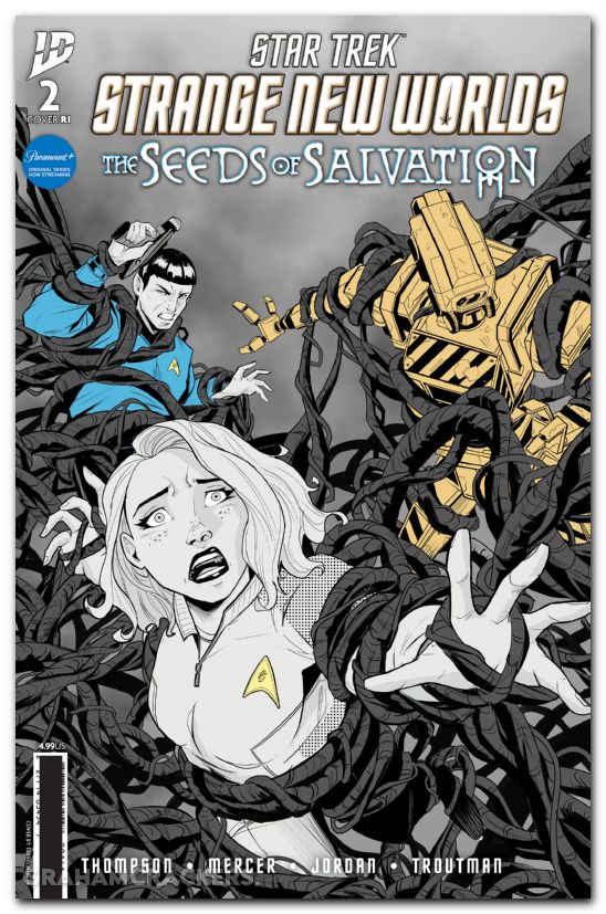 Star Trek Strange New Worlds The Seeds Of Salvation #2 (2025) cover d mercer b&w variant