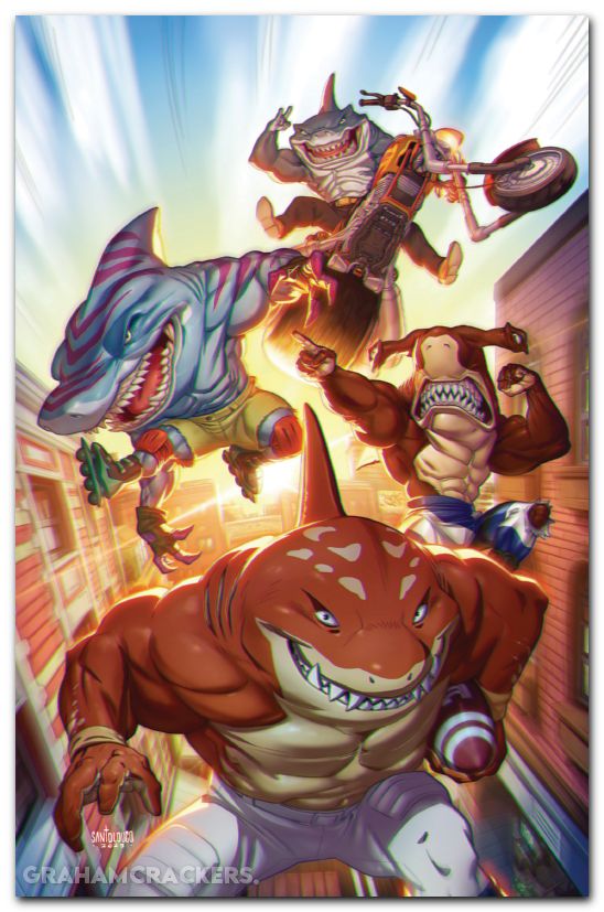 Street Sharks #2 (2025) cover e santolouco virgin variant