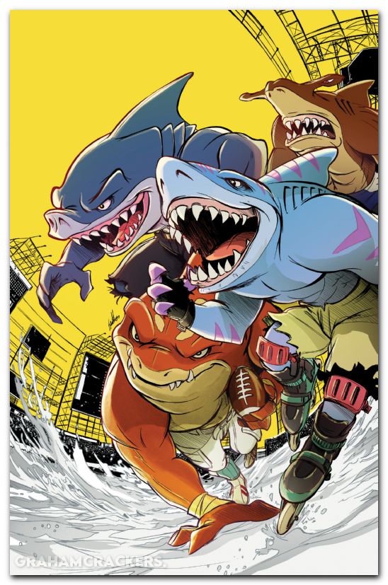 Street Sharks #3 (2025) cover e santtos virgin variant