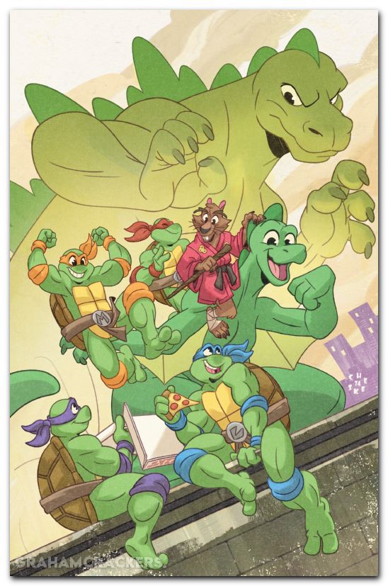 Teenage Mutant Ninja Turtles X Godzilla #1 (2025) cover g galloway virgin variant